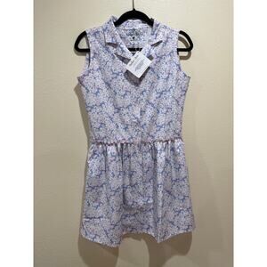 Turtles & Tees girls Darcy dress floral blue size xl new